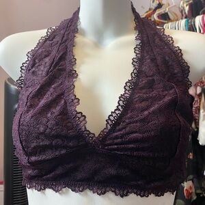 Deep Purple Talula Size Large Halter Bralette